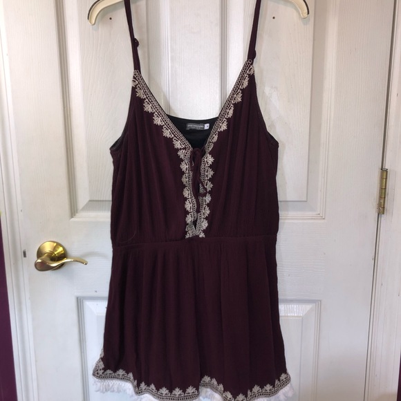 EARTHBOUND Pants - EARTHBOUND Romper Spaghetti straps and fringe